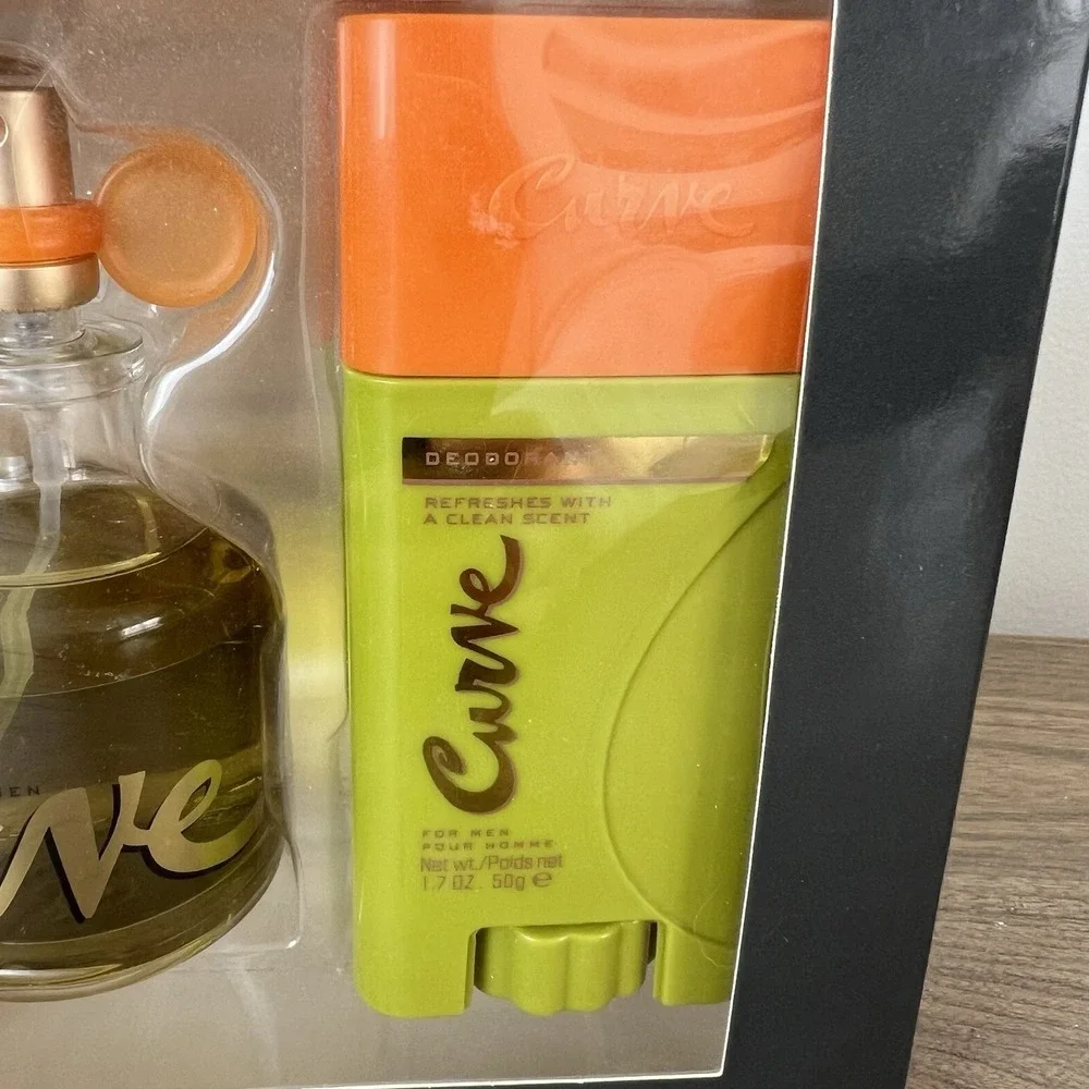 Curve By Liz Claiborne For Men Set: Cologne+ASB+Deo Stick (2.5+3.4+1.7)oz New